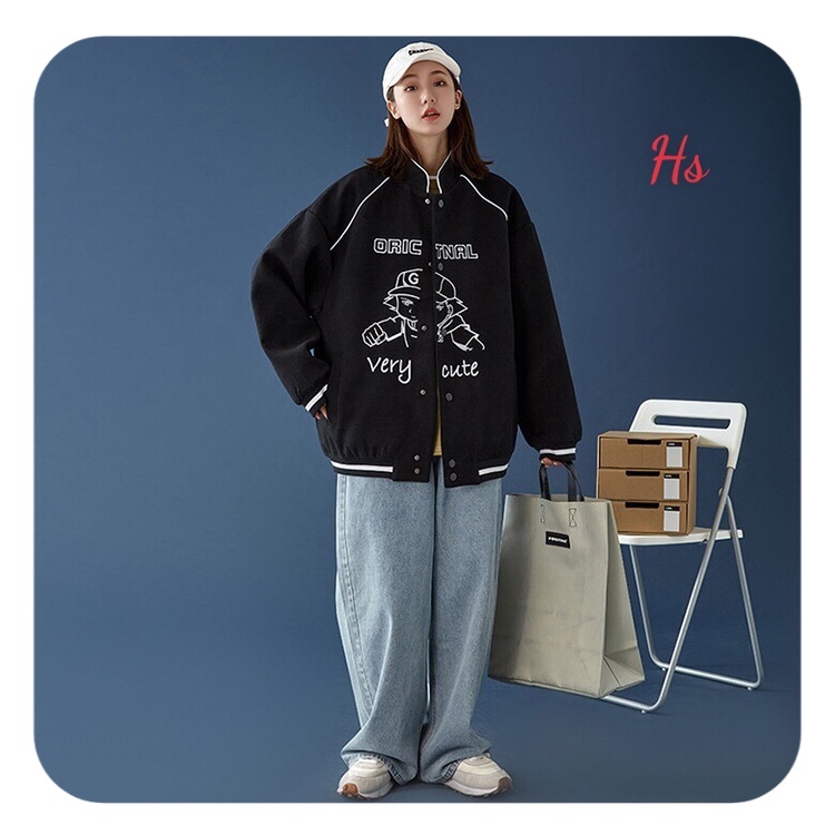 Áo khoác bomber nam nữ , áo khoác nỉ unisex dáng rộng form hàn quốc cao cấp hàng loại I | BigBuy360 - bigbuy360.vn