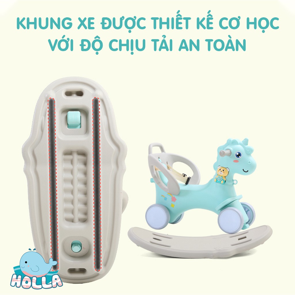 [CHÍNH HÃNG] NGỰA BẬP BÊNH ĐA NĂNG KIÊM CHÒI CHÂN CHO BÉ