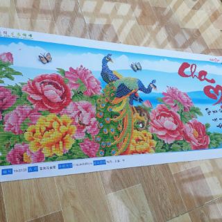 Tranh đính đá thành phẩm CHA MẸ