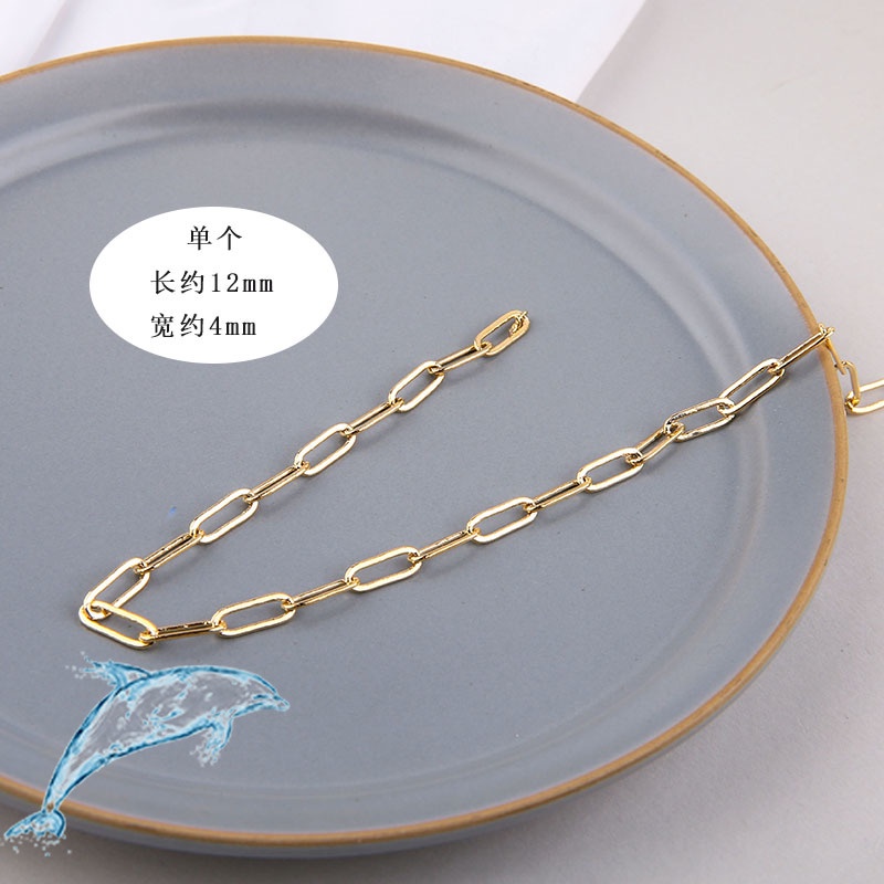 Dây Chuyền Mạ Vàng 18k 50cm Phong Cách Âu Mỹ Sang Trọng Dùng Làm Trang Sức Thủ Công diy