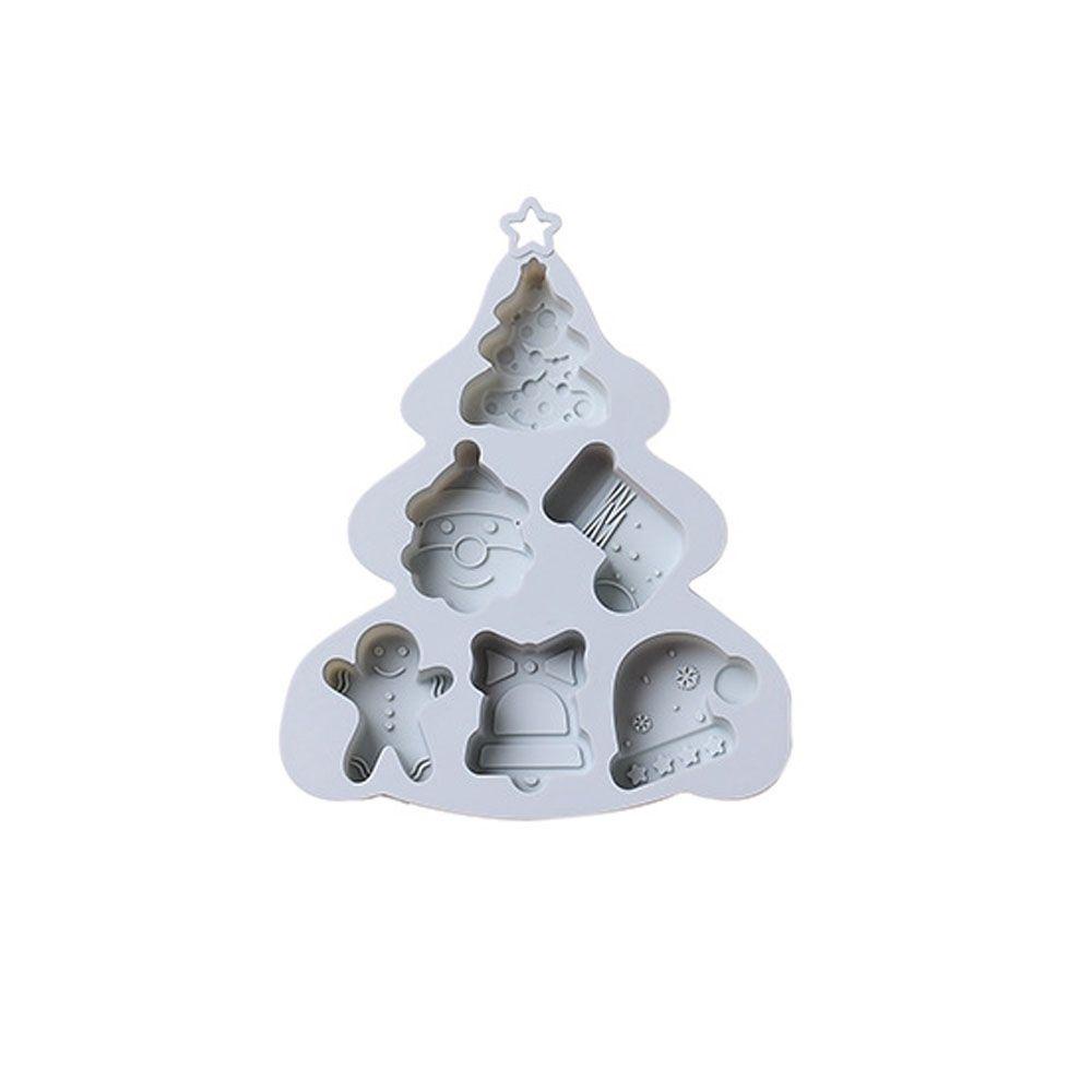 YOLA Khuôn Silicone Làm Bánh Hình Cây Thông &amp; Người Tuyết Giáng Sinh