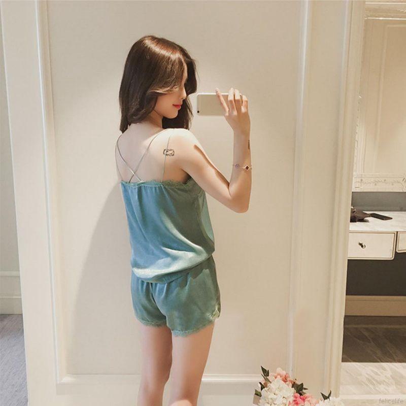 FREESHIP ĐƠN 99K_ Set áo và quần ngủ pajama mùa hè cho nữ