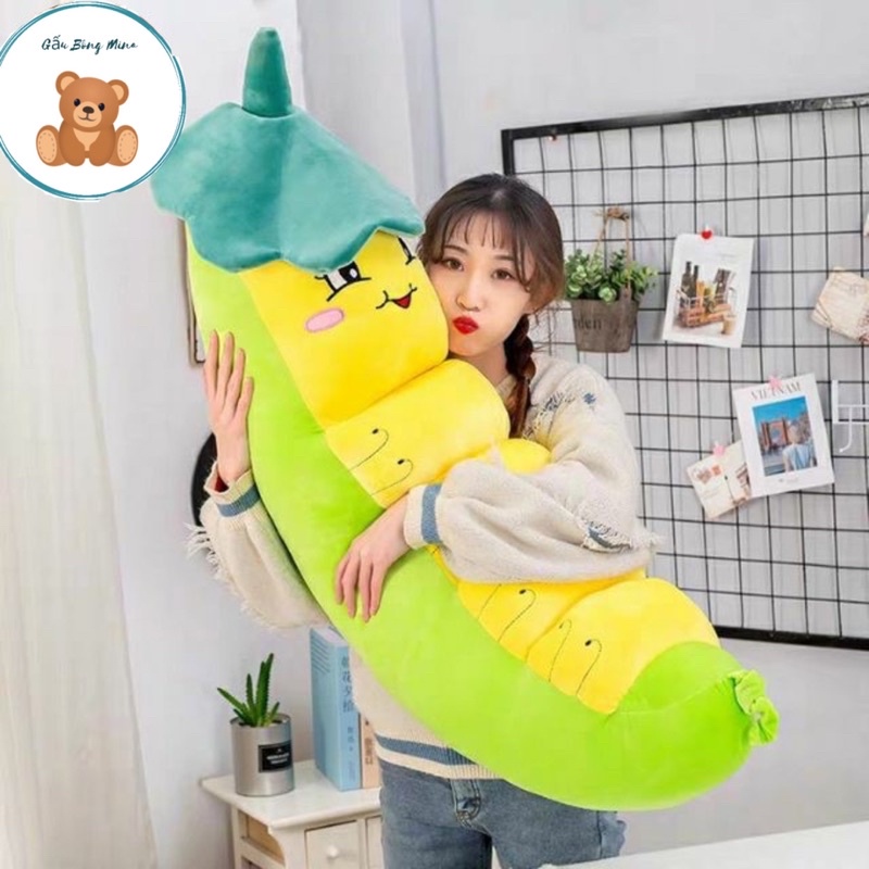 Gấu Bông Sâu Khoai - Gối Ôm Cho Bé kích thước 50cm