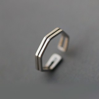 Nhẫn Bạc Ý 925 Angle Ring phong cách Minimalism - Florence by T