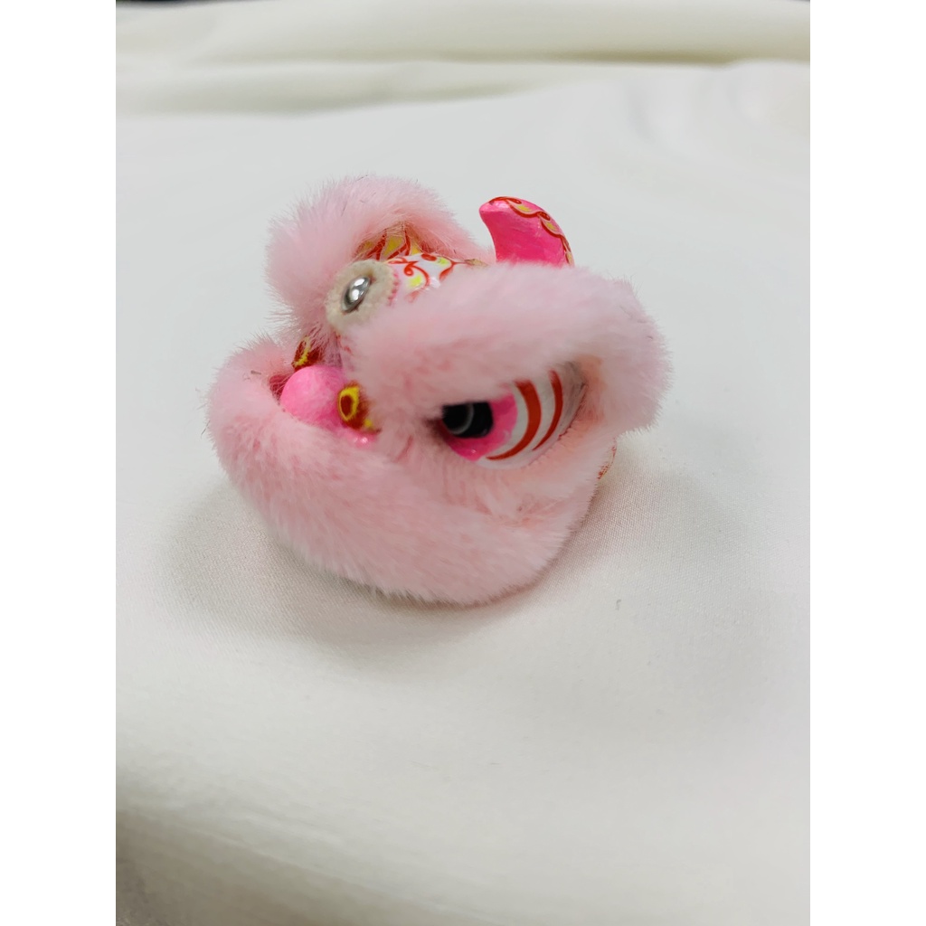 毛毛-粉色 Móc Khóa Resin Hình Sư Tử Nhảy Múa Thời Trang