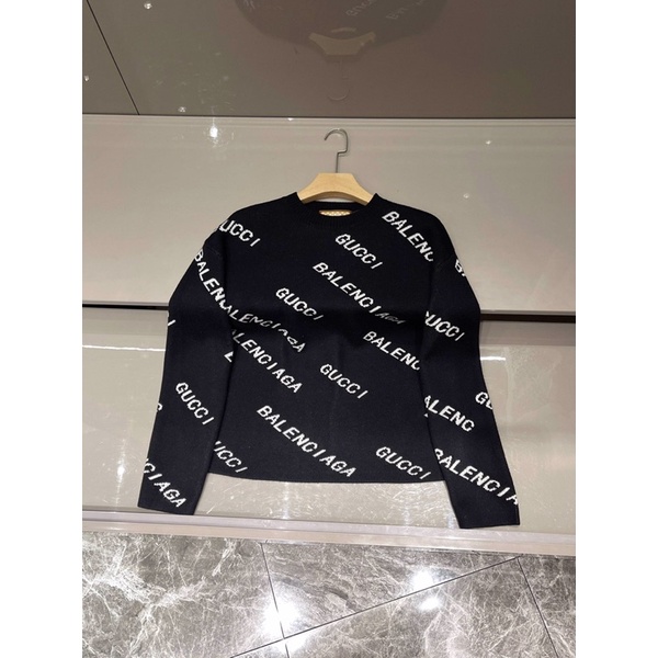Mua Áo len nam cổ tròn hoạ tiết chữ thương hiệu Gucci x Balenciaga cao ...