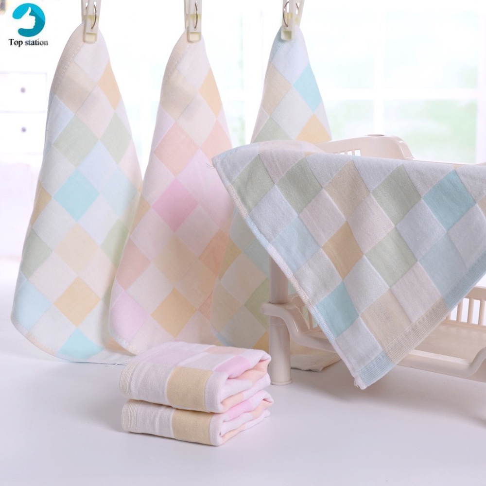 Khăn tay cotton hình vuông thấm hút tốt cho bé