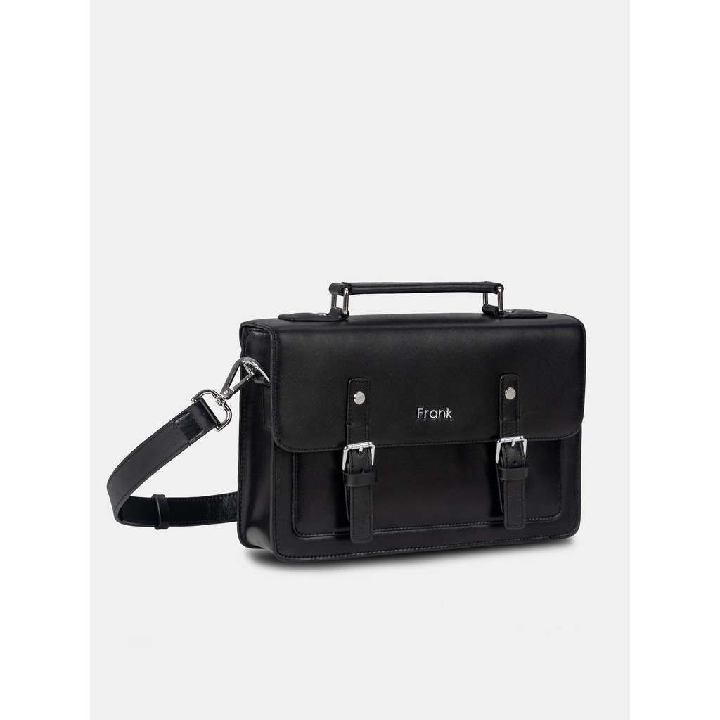 Cặp Đeo Chéo Nam Da Bò Saffiano Cao Cấp FRANK Calvin Messenger Bag, Túi Nam Sang Trọng Tiện Dụng