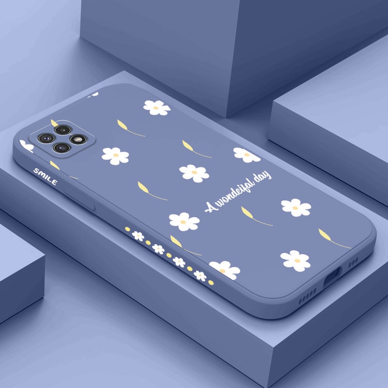 Ốp Điện Thoại Mềm Họa Tiết Hoa Cúc Nhỏ Sáng Tạo Bảo Vệ Toàn Diện Cho Samsung Galaxy A22 A12 4G 5G A02 A02S