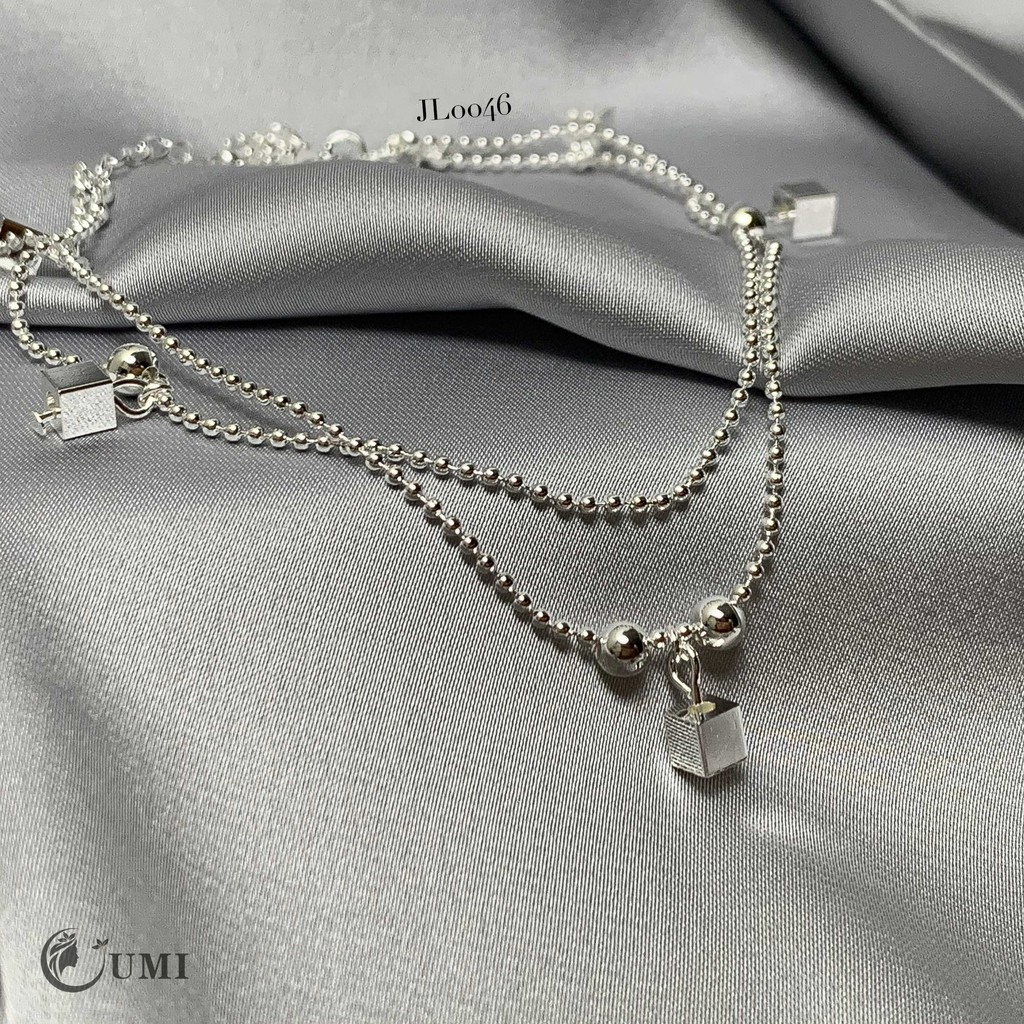 Lắc Chân Bạc 925 Thiết Kế Cách Điệu Phong Cách Hàn Quốc UMI JL046