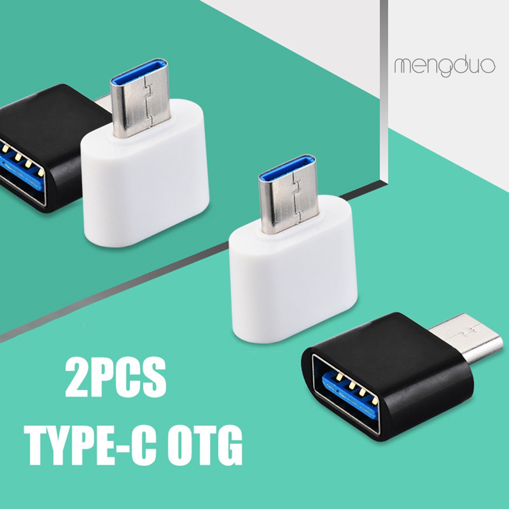 Set 2 Đầu Chuyển Đổi Từ Giác Cắm Type-C Sang Usb Otg