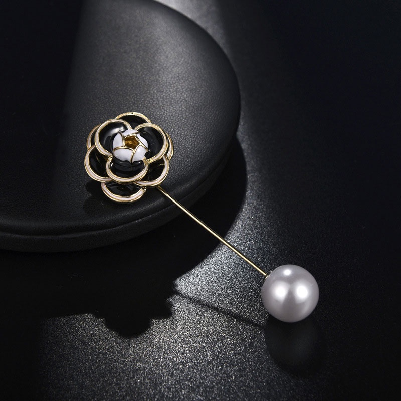 Ghim CàI ÁO HìNh Hoa Trà ĐíNh Kim Cương NgọC Trai Giả ThờI Trang Cho Nữ