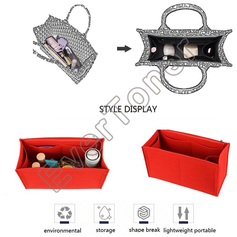 Túi đựng mỹ phẩm EVERTONER bằng vải nỉ sắp xếp gọn gàng tiện lợi cho mẹ và bé