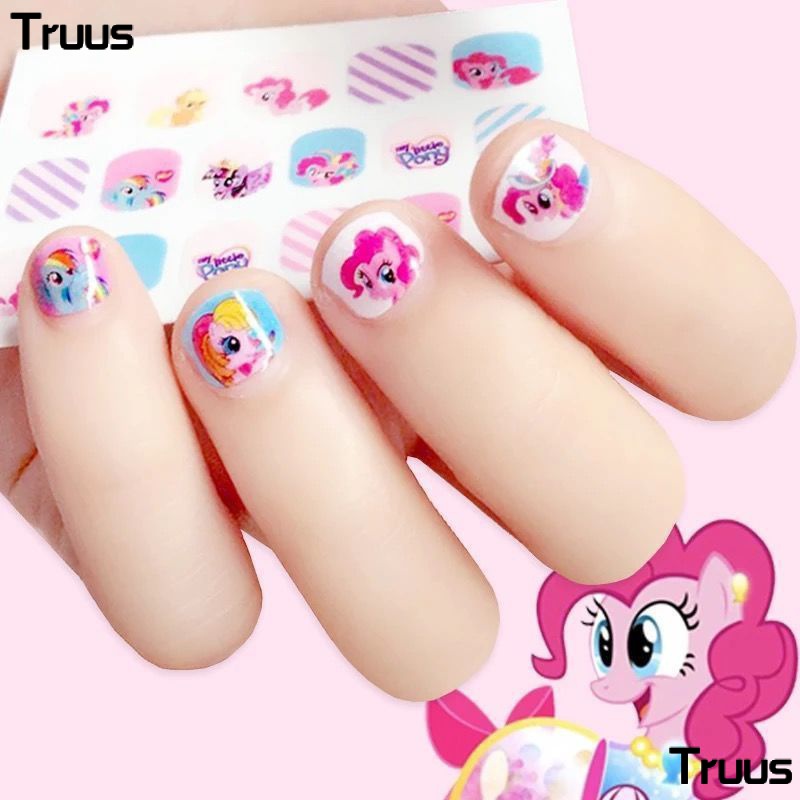Miếng Dán Trang Trí Móng Tay Không Độc Hại Chống Thấm Nước Họa Tiết Hoạt Hình Dễ Thương Cho Bé Gái