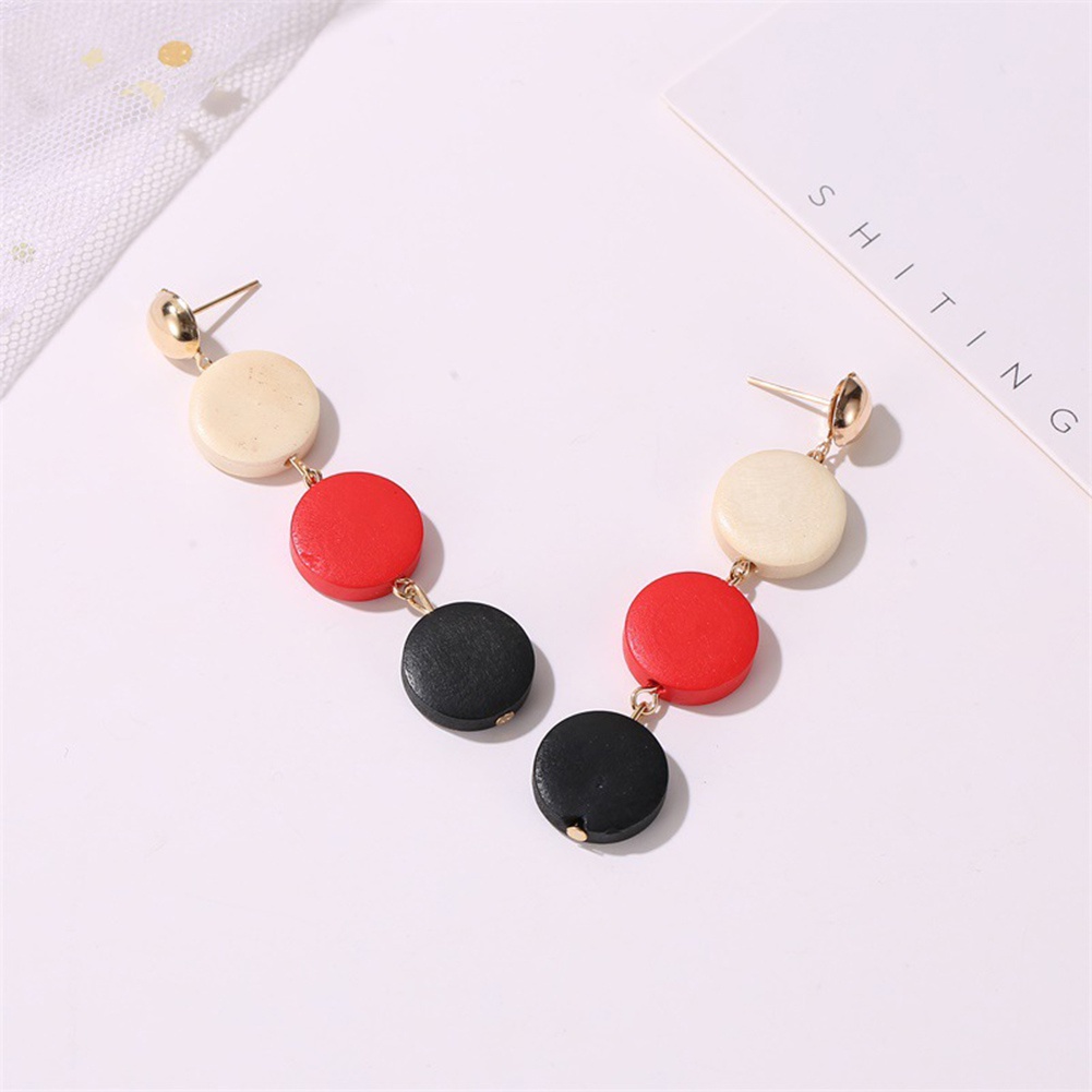 Đôi Bông Tai Họa Tiết Hình Học Kiểu Dáng Trẻ Trung Cho Nữ