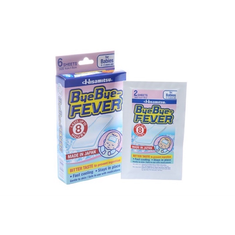 Miếng dán hạ sốt Bye Bye Fever -Bịch 2 miếng