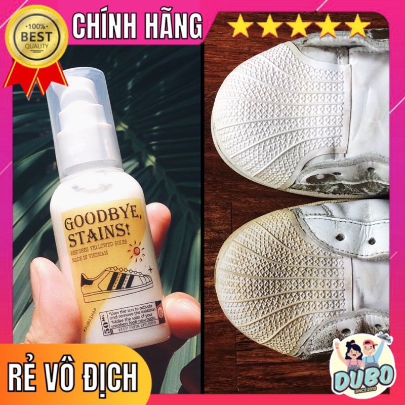 [CHỈ DÙNG CHO ĐẾ GIÀY CAO SU] Tẩy Ố Vàng Đế Giày, Cao Su "GOODBYE-STAINS"