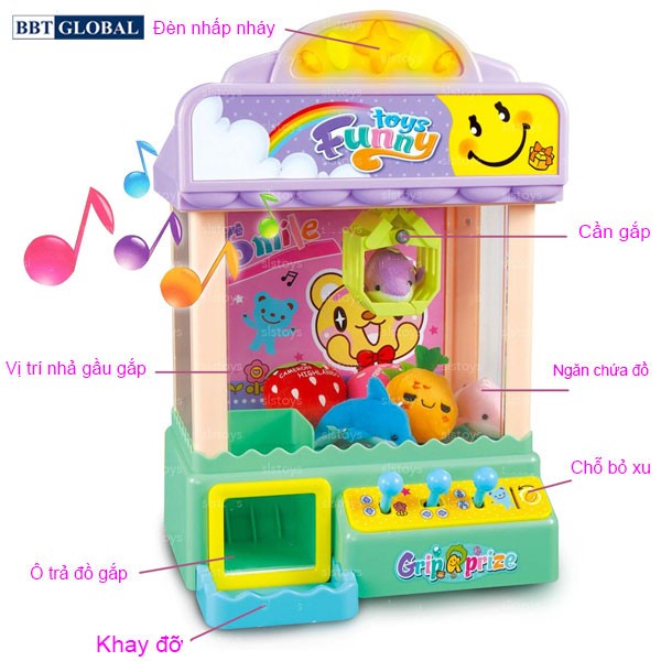 Đồ chơi máy gắp thú bông BBT GLOBAL cỡ lớn 5357