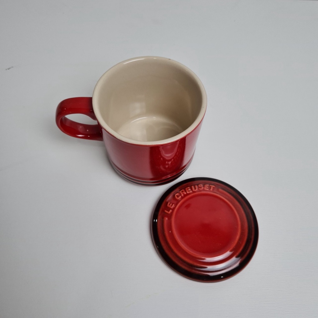 Cốc Le Creuset có nấp 350ml 5 màu -Le creuset Ceramic Mug With Single Independent Lid 5 colors