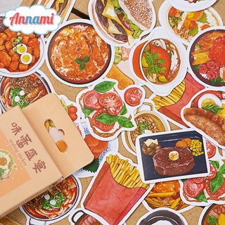 Bộ 50 cái nhãn dán trang trí hình các món ăn bắt mắt