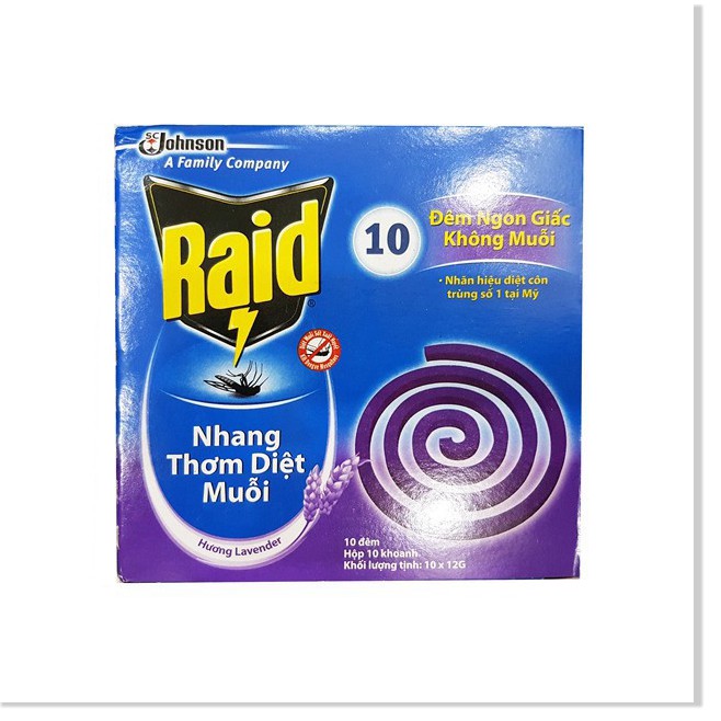 Combo 10 hộp Nhang Muỗi Raid Hương Lavender  Điện Gia Dụng Bảo Minh - Điện Gia Dụng Bảo Minh