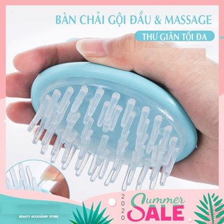 Lược Gội Đầu Silicon, Massage Đầu Thư Giản Giúp Làm Sach Da Đầu, Tẩy Tế Bào Khi Gội Đầu