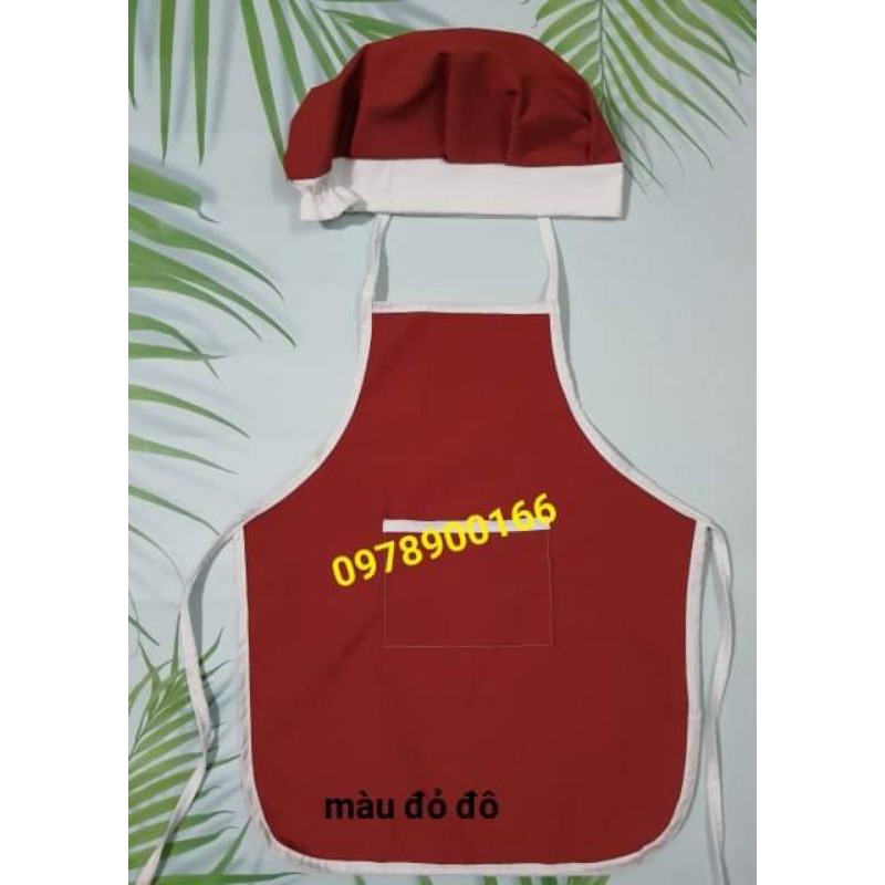 (MẪU SALE)  set 10 bộ tạp dề +mũ cho bé