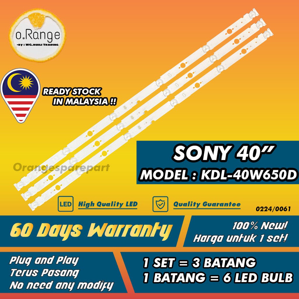 (ĐÈN TV KDL-40W650D) ĐÈN SAU TV LED SONY 40 INCH KDL40W650D KDL-40W650 40W650D KDL40W650 Mla9 "(ĐÈN)