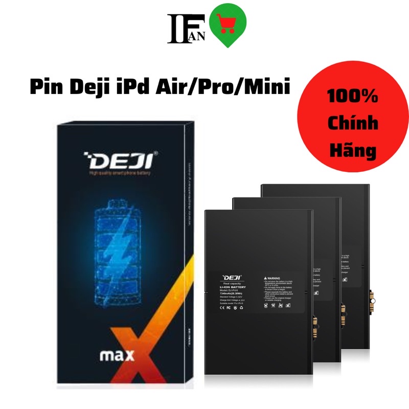 Pin Deji iPd Táo Dòng Air/Mini/Pro 2/3/4/5/6/7 Bảo Hành 12 Tháng