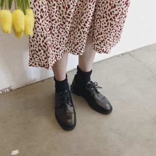 [E'mer Order 💎] T14 Giày Da Nữ Buộc Dây Mũi Tròn Độc Lạ Nhất