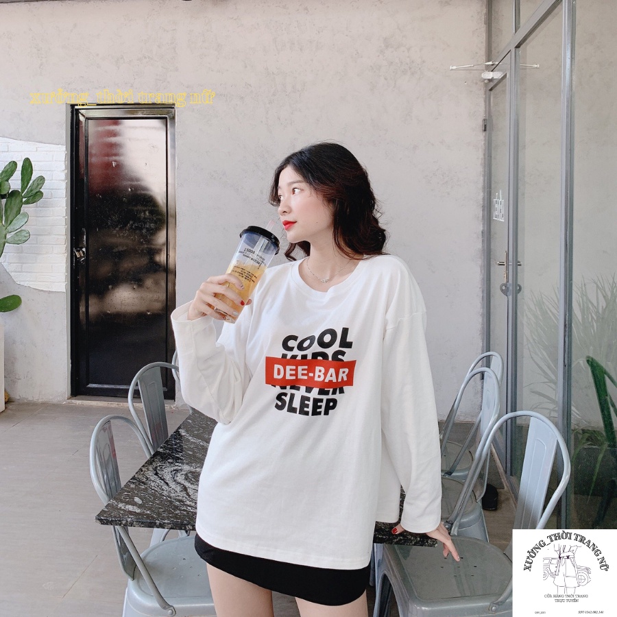 Áo Thun Tay Dài Unisex From Rộng -Áo Phông Dài Tay Nữ Chất Cotton Form Rộng Freesize