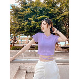 ÁO CROPTOP ĐAN DÂY EO