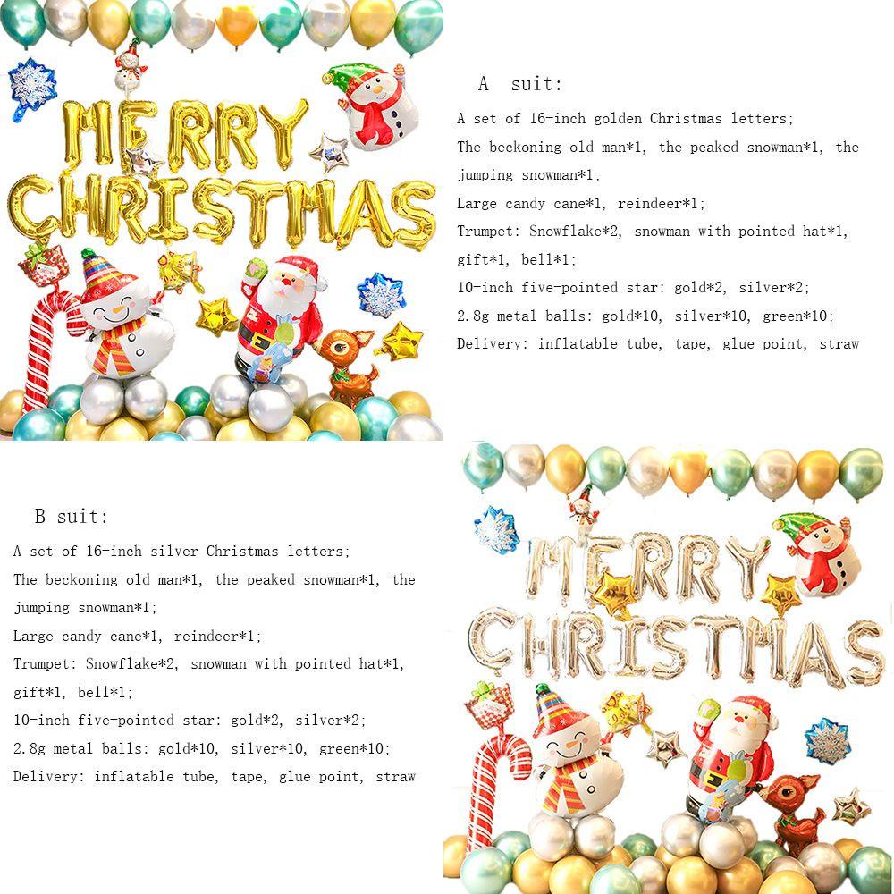 1 Quả Cầu Phim Nhôm Hoạt Hình Ông Già Noel Trang Trí Giáng Sinh