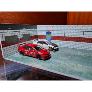 Diorama 1/64 - Garage Đỏ Trắng