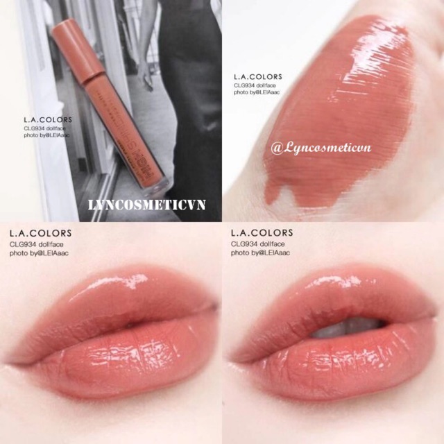 [Ko màu - có maù] Son bóng cấp ẩm ,căng mọng môi La.color lip gloss , Lacolors , lacolor934