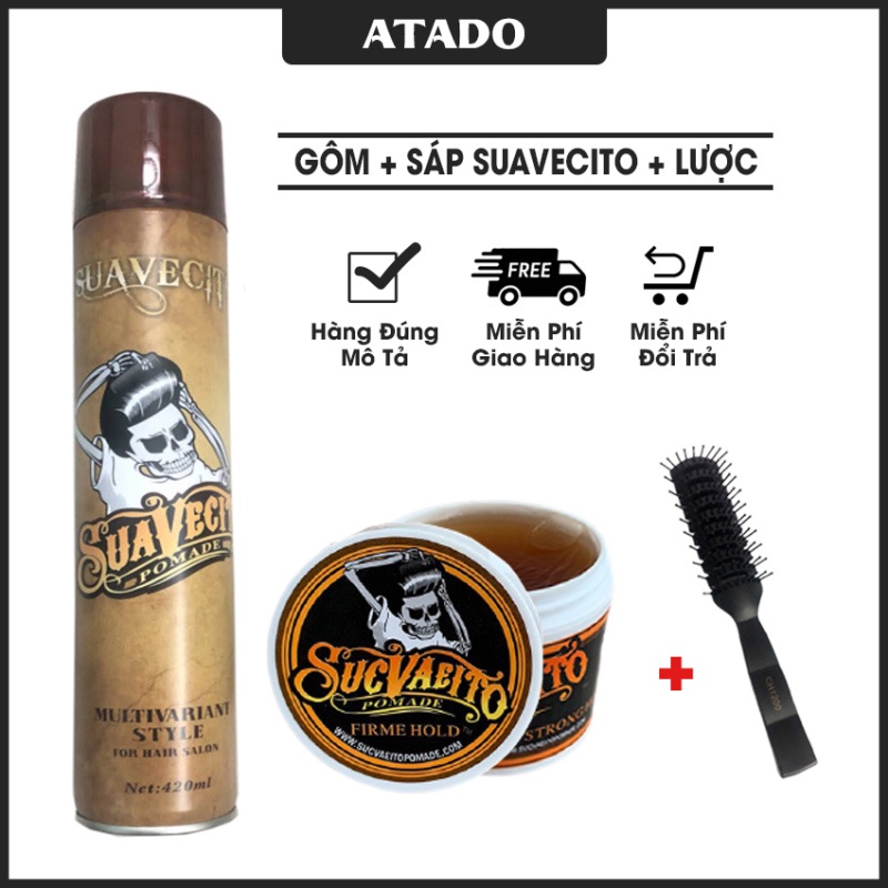 Gôm, Keo Xịt Tóc SUAVECITO 420ml Tạo Kiểu Giữ Nếp Cho Tóc. HÀNG CHÍNH HÃNG