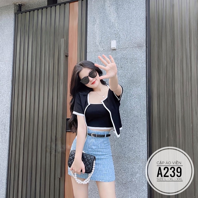 Bigsize Cặp áo viền A239