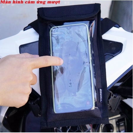 Túi đựng điện thoại treo đầu xe chống nước tuyệt đối, cảm ứng điện thoại tốt