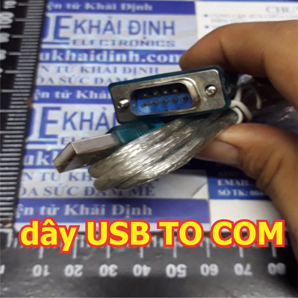 DÂY USB TO COM RS232 HL-340 V1 màu xanh dài 0.8m kde3422