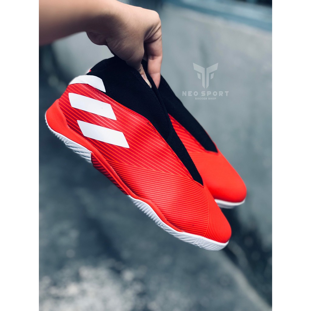 Giày đá bóng Nemeziz 19.3 không dây cổ cao đế IC đỏ (Fullbox, tặng ngay vớ ngắn và túi rút)