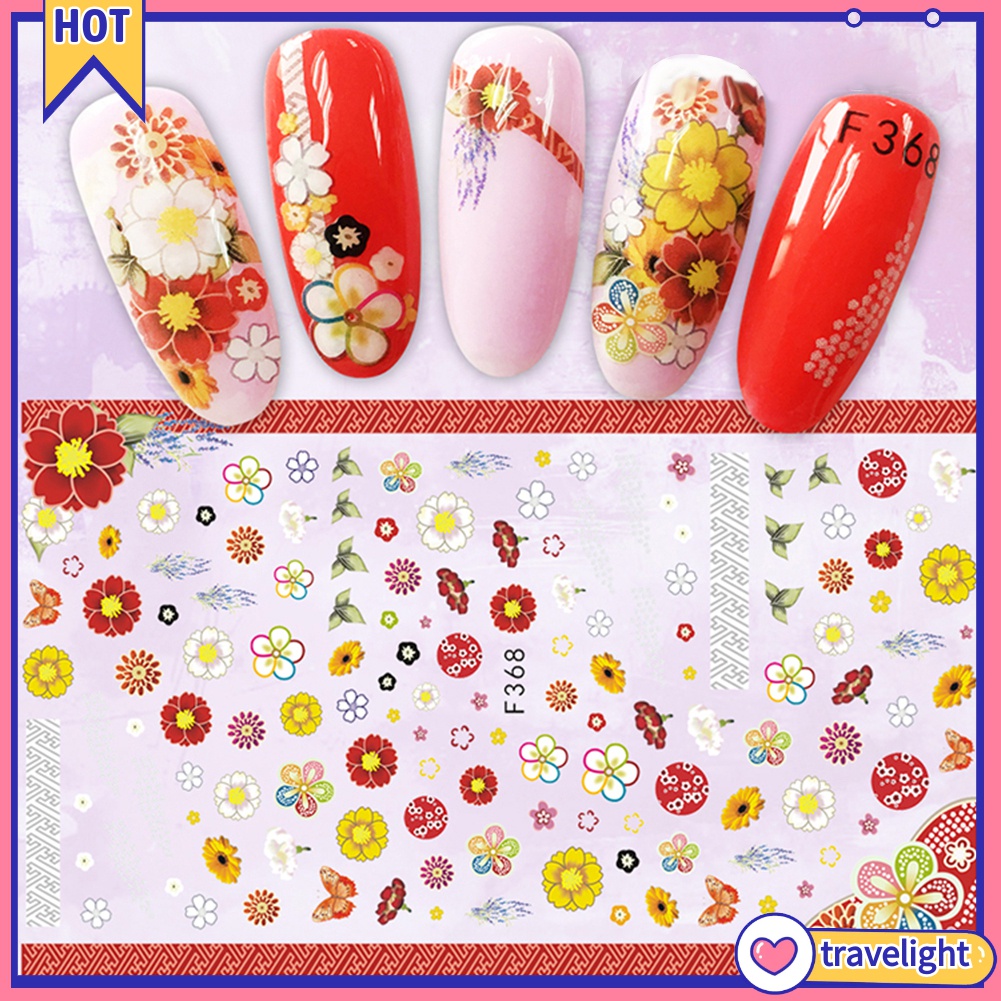 Giấy decal dán móng tay chúc mừng năm mới phong cách Trung Hoa