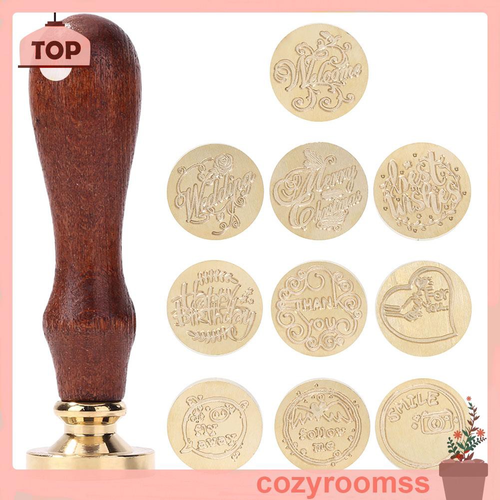 Đầu con dấu sáp chữ tiếng Anh retro sáng tạo cho làm sổ tay DIY