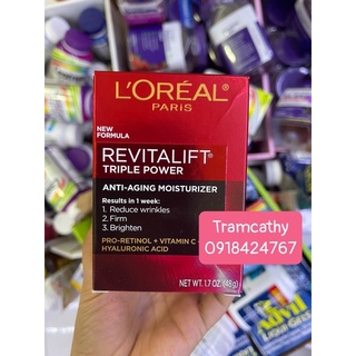 [hàng mỹ] kem loreal ban đêm dưỡng trắng mờ nám , đốm nâu L'Oreal Paris-loreal revitalift triple
