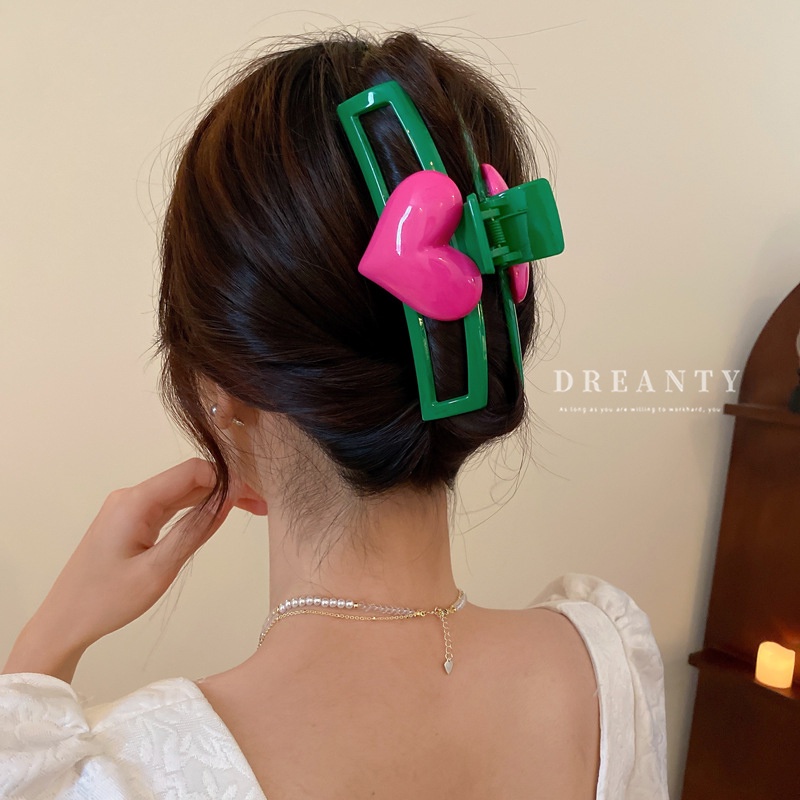Kẹp Tóc Hình Trái Tim Đơn Giản Thời Trang Hàn Quốc Cho Nữ