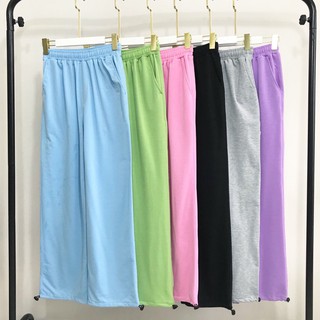 UNISEX - QUẦN SUÔNG TRƠN ỐNG RỘNG RÚT DÂY - QUẦN ULZZANG NAM NỮ
