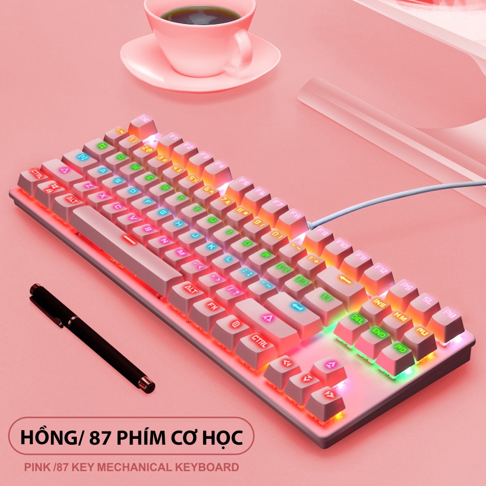 Bàn Phím Cơ Gaming Esports 87 phím Full Led K80, trục cơ xanh blue switch- Esports