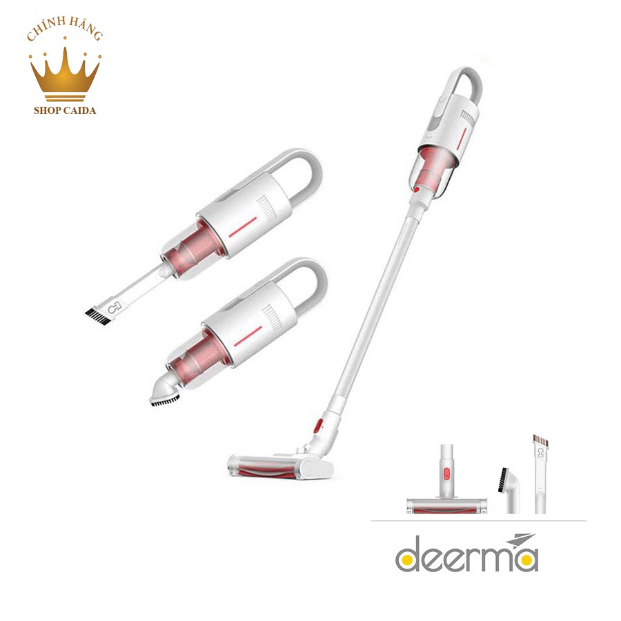 Máy Hút Bụi Cầm Tay DEERMA VC20 Plus Bản Quốc Tế, Công suất 150W, Pin 2200mAh, 3 Đầu Độ Hút