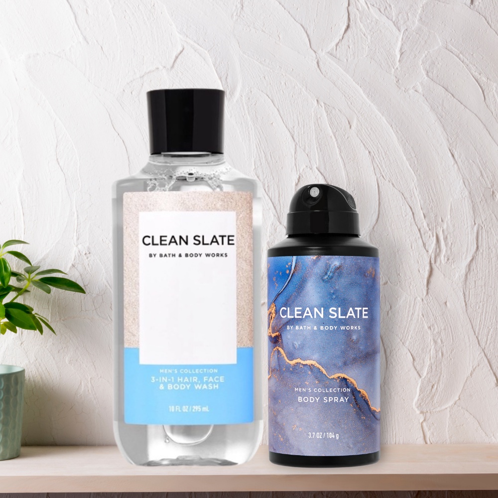 Xịt Thơm Toàn Thân Bath & Body Works Men's Collection Body Spray - Clean Slate Cho Nam 104g