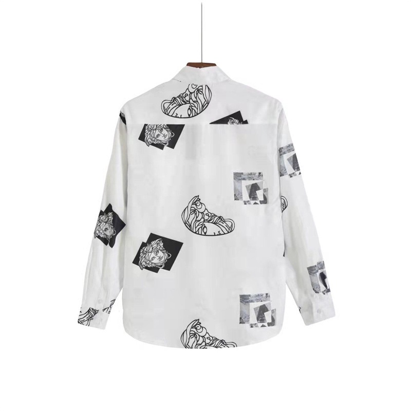 Áo Sơ Mi Tay Dài In Họa Tiết VERSACE Dễ Phối Đồ Thời Trang Unisex