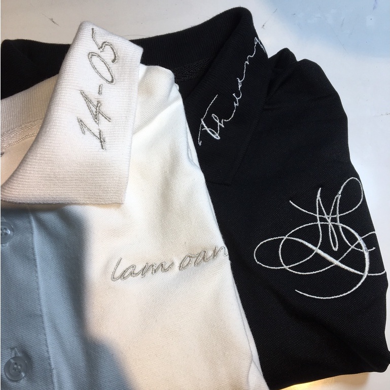 ÁO POLO THÊU TÊN THEO YÊU CẦU , ÁO THÊU TÊN